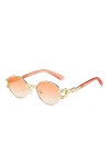 Petites lunettes de soleil punk ovales pour femmes Lunettes de soleil à verres dégradés transparents UV400 Hommes Lunettes de