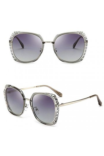 TYJA Lunettes De Soleil, Lunettes De Soleil Polarisées pour Femmes Résistantes Aux UV, Lunettes De Soleil À Monture Large pou