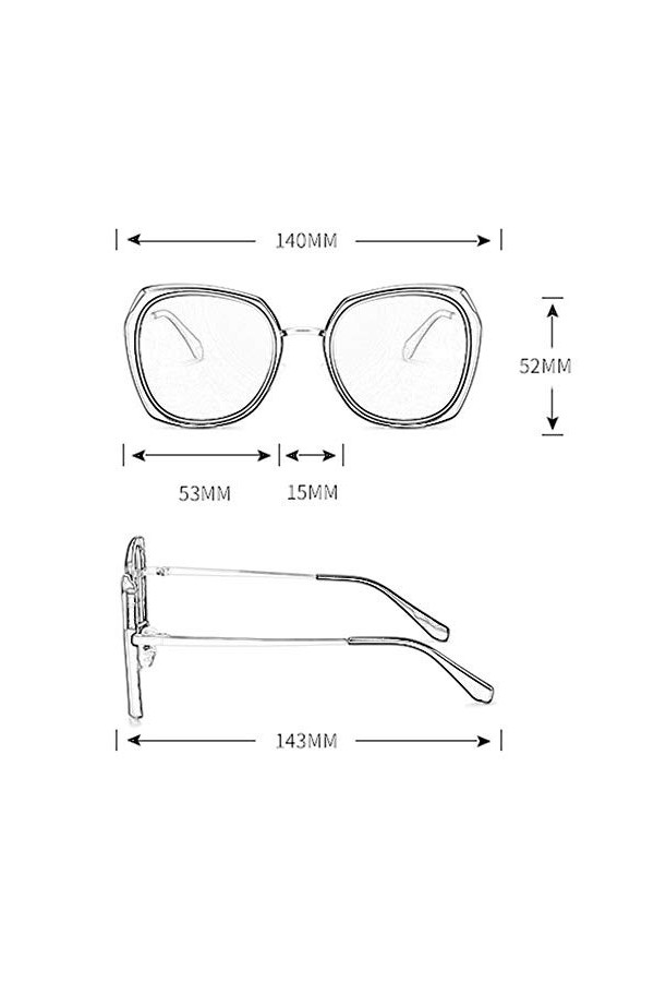 TYJA Lunettes De Soleil, Lunettes De Soleil Polarisées pour Femmes Résistantes Aux UV, Lunettes De Soleil À Monture Large pou