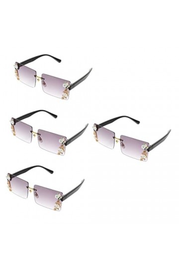 Healeved 4 Pièces Des Lunettes De Soleil Lunettes De Soleil Surdimensionnées Lunettes De Soleil Oeil De Chat Lunettes De Sole