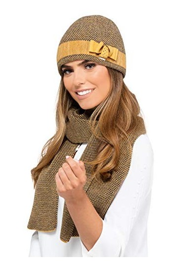 Kamea - Winterset Katalonia - Casquette avec foulard assorti - différentes couleurs - 2 pièces, Ensemble Hiver:couleur au cur