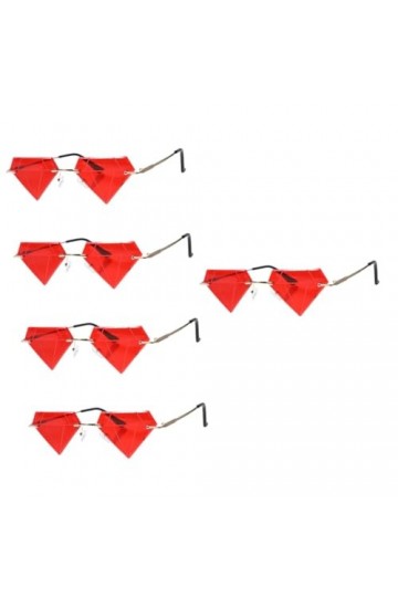 Holibanna 5 Paires De Lunettes De Soleil Irrégulières Lunettes De Coeur Lunettes De Soleil Lunettes De Soleil Sans Monture Dr