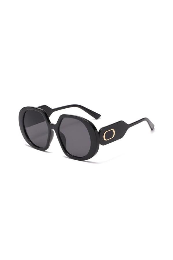 Lunettes de Soleil pour Femmes Lunettes de Soleil Carrées Noires Nuances de Conduite Carrées UV400, Nuances C4, Taille Unique