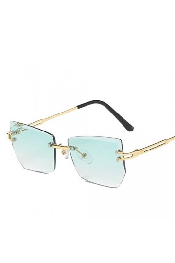 EkeNoz Lunettes de soleil de plage sans monture en métal œil de chat for hommes et femmes, Shopping tendance, lunettes de sol