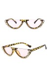 Lunettes de soleil rétro étroites œil de chat cloutées en diamant pour femmes, lunettes de soleil tendance demi-monture en di
