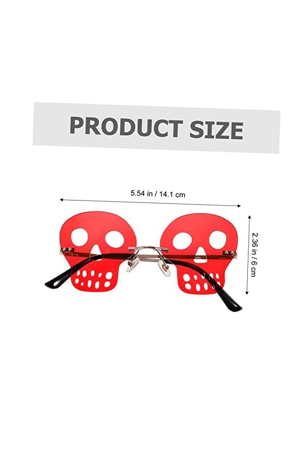 Abaodam 4 Paires Lunettes De Soleil Drôles Espejuelos Para Mujer Lunettes Femme Lunettes Sans Monture Lunettes De Soleil Sans