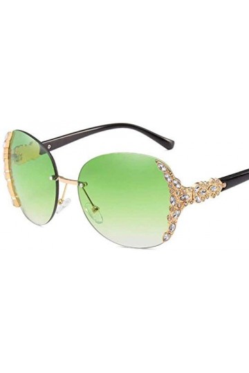 NIUASH Lunettes de Soleil polarisées Grand Cadre Femmes Lunettes Uv400 sans Monture Classique Diamant Femmes Lunettes de Sole