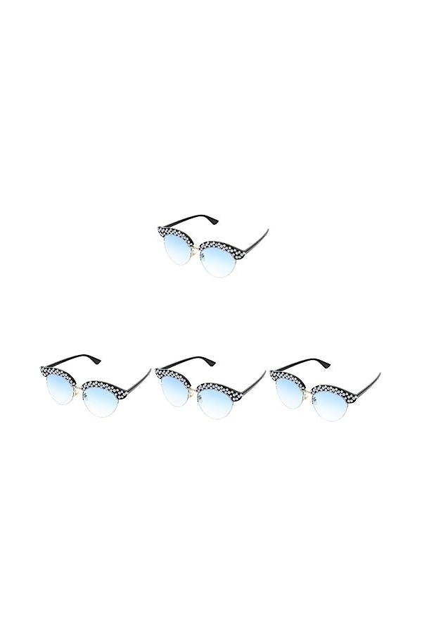 Healifty 4 Paires Des Lunettes De Soleil Lunettes Sans Monture Lunettes De Soleil Surdimensionnées Lunettes De Soleil Tendanc