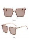 YIERJIU Lunettes Mode rétro surdimensionné Lunettes de Soleil carrées Hommes Femmes Haute qualité Vintage Grand Cadre Lunette