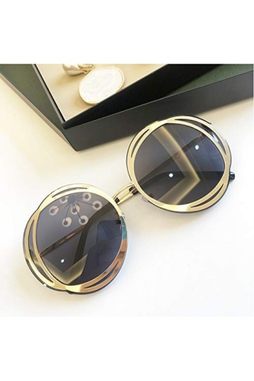 YUFUD Lunette de Soleil Lunettes de Soleil Mode Femmes Oversize Flower Shades Design Gradient Lunettes de Soleil Dames Rose L