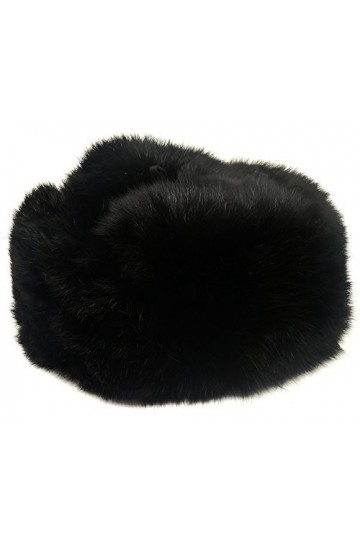 CUCUBA Unisex Chapeau Ushanka Original Russia Bonnet Fourrure De Lapin Couleur Noir Taille: 61 Size XL 