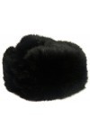 CUCUBA Unisex Chapeau Ushanka Original Russia Bonnet Fourrure De Lapin Couleur Noir Taille: 61 Size XL 