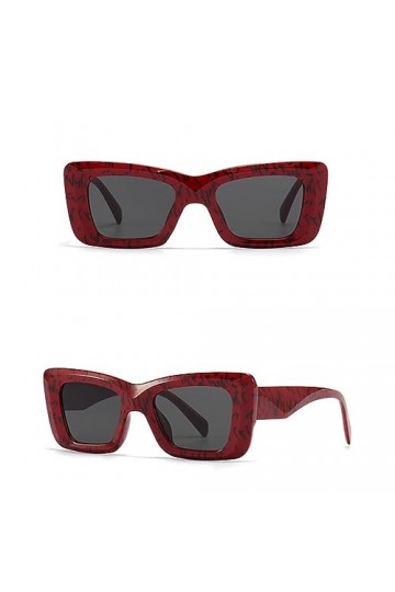 HPIRME Lunettes de soleil yeux de chat femmes irrégulières carré vert dames lunettes de soleil lunettes de soleil vintage UV4