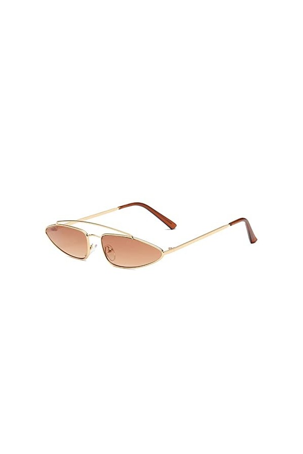 Femmes Hommes Lunettes de soleil à petite monture Cat Eye Cool Lunettes de soleil Rouge Rose,6,Taille unique