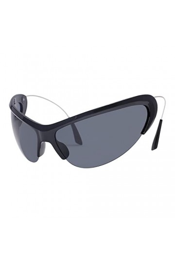 HPIRME Cat Eye Lunettes de soleil surdimensionnées Femmes Cadre métallique extérieur Sports Conduite Miroir Lunettes Shades U