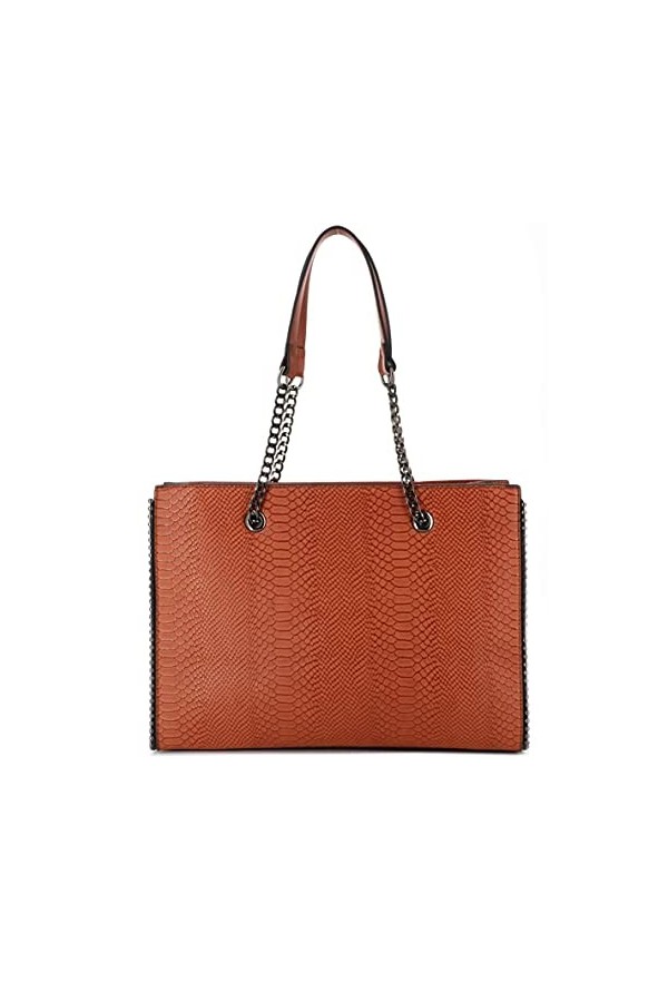 Sac à Main Femme Chaîne Perle Bille Clou - Sac Cabas Cours Grand Format A4 Lycée - Sac Shopping Fourre-Tout Taille XL - Sac V