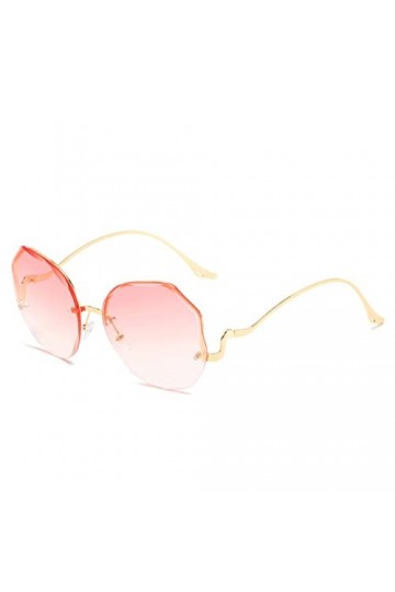 HCHES Lunettes de soleil à verres dégradés pour femmes, monture en métal, lunettes de soleil sexy, lunettes UV400, rose dégra