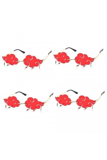 Adorainbow 4Pcs Sun Men Cristal Lunettes De Soleil Femme Nuages ​​Irréguliers Vintage Creative For Beach Luau Trendy Women Cl