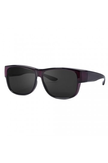 LVIOE Lunettes de soleil polarisées enveloppantes pour femme/homme, protection UV pour conduite, Violet