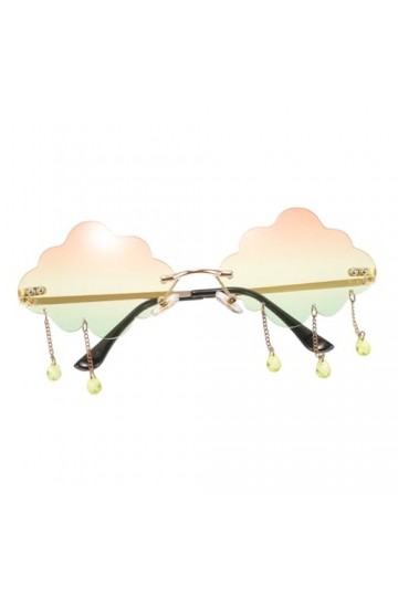 USHOBE 5 Pièces Lunettes De Soleil Femme Disco Lunettes Disco Lunettes Rave Lunettes Plage Fête Lunettes Sans Monture Nuage S