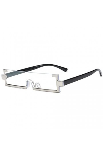 HPIRME Carré petites lunettes de soleil femmes rétro Vintage une pièce sans monture lunettes de soleil hommes clair bleu nuan