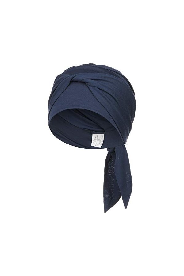 Turban Beatrize avec laine douce et Technology 37.5® pour un confort parfait - bleu sombre