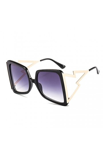 Lunettes de soleil carrées en forme darc surdimensionné pour femmes Lunettes de soleil dégradées à grand cadre de luxe pour 