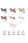 Lunettes de soleil carrées en forme darc surdimensionné pour femmes Lunettes de soleil dégradées à grand cadre de luxe pour 