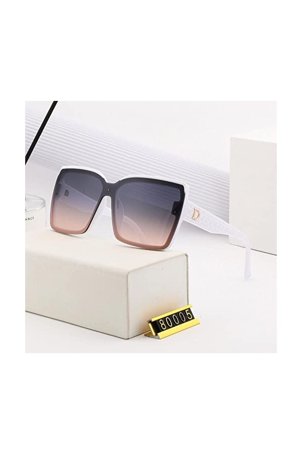 DAPERCI Marque surdimensionné Lunettes de Soleil Femmes Mode Vintage décoratif Lunettes de Soleil Dames Lunettes de Plein air