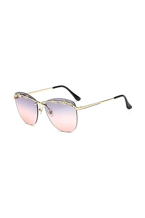 NIUASH Lunettes de Soleil polarisées Lunettes de Soleil pour Femmes Accessoires pour Lunettes Lunettes sans Monture en métal 