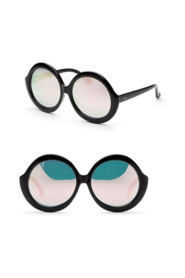 NIUASH Lunettes de Soleil polarisées Grand Cadre Lunettes Accessoires rétro Lunettes Forme Ronde Hommes Femmes Lunettes de So