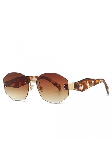 MUTYNE Classique Vintage carré lunettes de soleil femme dégradé miroir sans cadre lunettes de soleil femme rétro mode sans mo