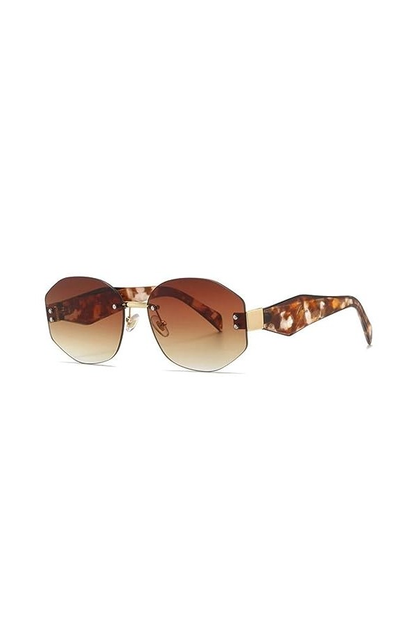 MUTYNE Classique Vintage carré lunettes de soleil femme dégradé miroir sans cadre lunettes de soleil femme rétro mode sans mo