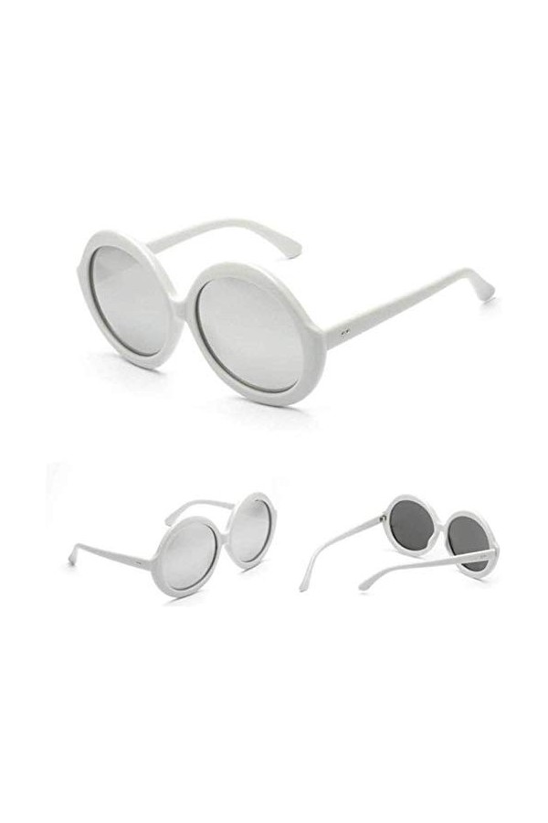 NIUASH Lunettes de Soleil polarisées Grand Cadre Lunettes Accessoires rétro Lunettes Forme Ronde Hommes Femmes Lunettes de So