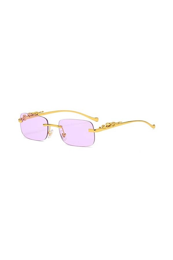 DAPERCI Mode Vintage sans Monture carré Lunettes de Soleil Femmes Hommes Luxe Populaire Voyage Conduite métal Lunettes de Sol