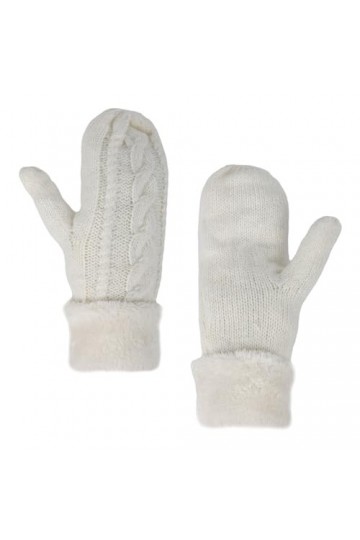 Mitten Gants Homme,Femmes Gants Supports en Toison épais Bordés Isolés Chauds Tricots Thermiques Gants Sans Doigts pour Femme