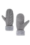 Mitten Gants Homme,Femmes Gants Supports en Toison épais Bordés Isolés Chauds Tricots Thermiques Gants Sans Doigts pour Femme