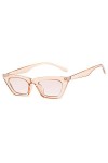 KUELXV Lunettes de soleil Mode Rectangle Cat Eye Style Femmes Lunettes De Soleil Décoration Géométrique Lunettes De Soleil Bo