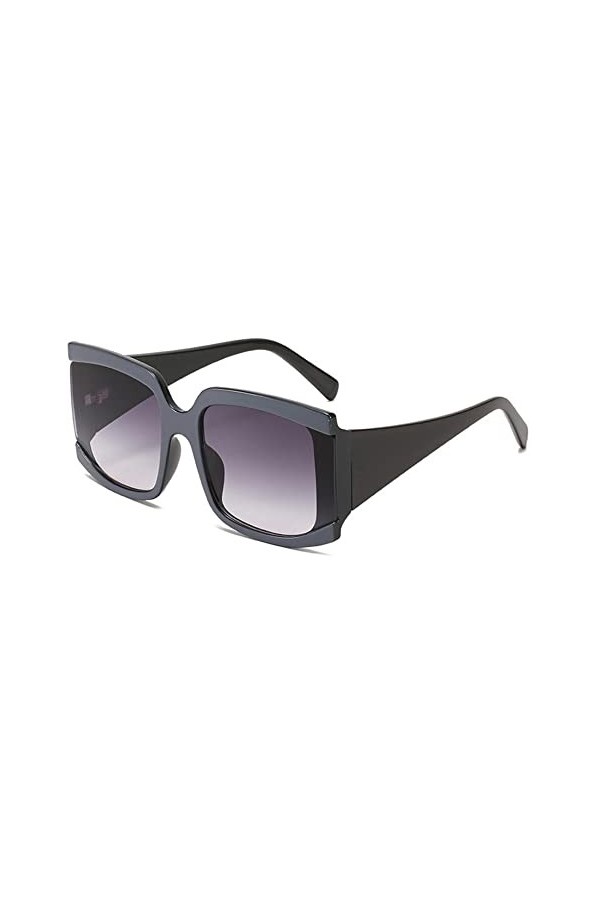 HPIRME Lunettes de soleil carrées surdimensionnées pour femmes lunettes de soleil dégradées à grand cadre femme Uv400 ombre n