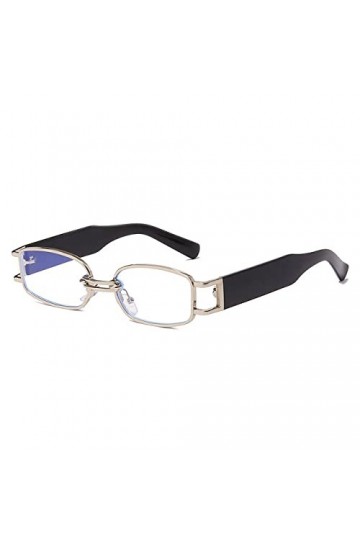 HCHES Mode petit rectangle femmes lunettes de soleil Designer Vintage carré Punk lunettes de soleil hommes nuances UV400 clai