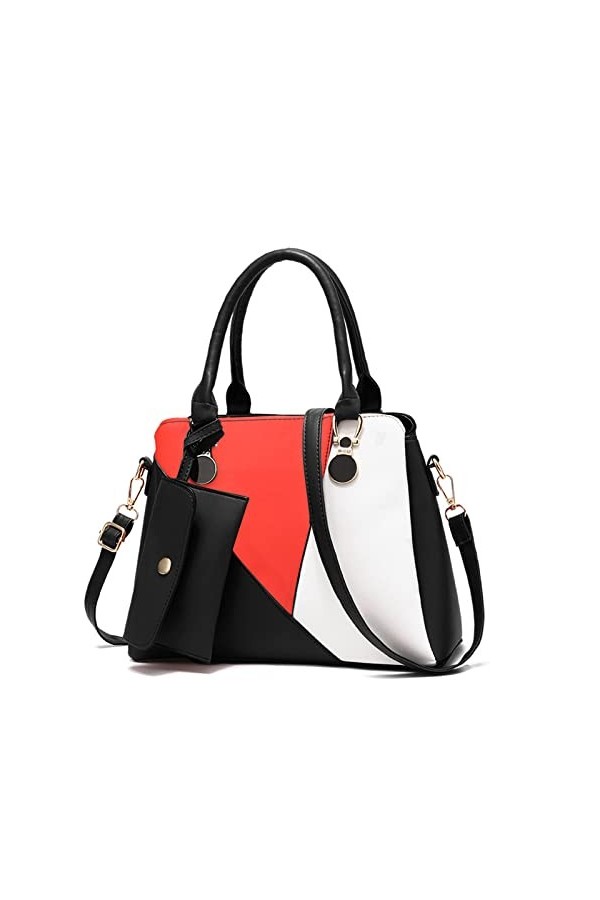 FANDARE 2 pièces Sac à Main Portés Sacs Cabas Dépaule Femme Sacoche Epaule Cuir PU Imperméable pour Achats Fête Voyage 2pcs 