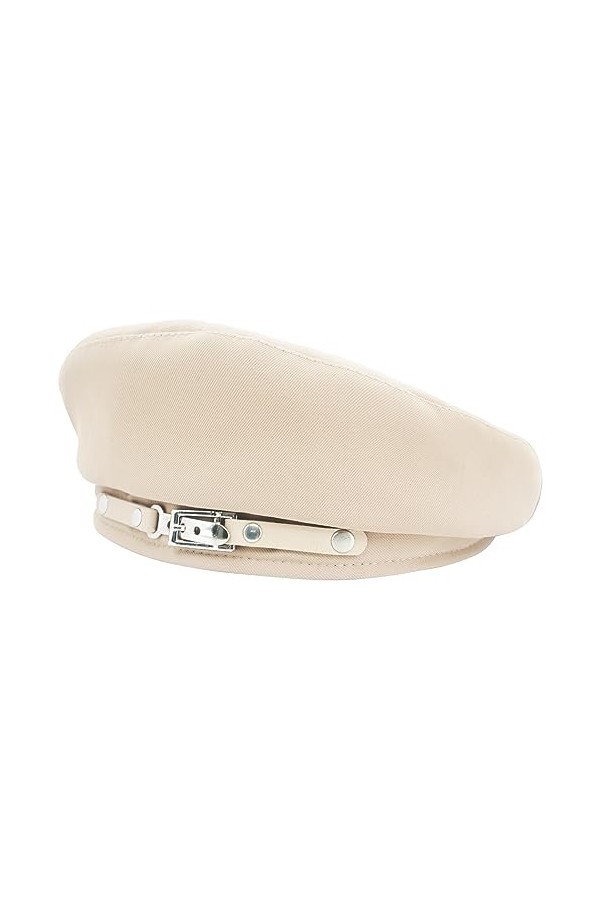 Maeau Réglable Béret Casquette Femme Classique Chapeau de Peintre Vintage Coton Newsboy Cap Solide Béret Basque, A1Beige, tai