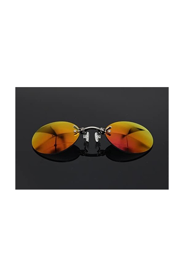 Lunettes de soleil haute protection anti-reflets for hommes et femmes, lunettes de nez rondes sans monture Matrix Morpheus Lu