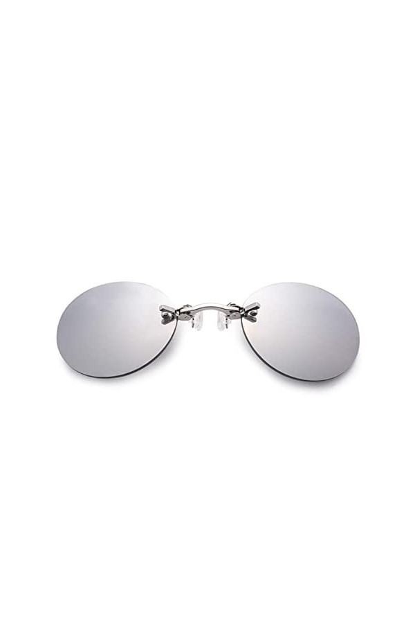 Lunettes de soleil haute protection anti-reflets for hommes et femmes, lunettes de nez rondes sans monture Matrix Morpheus Lu