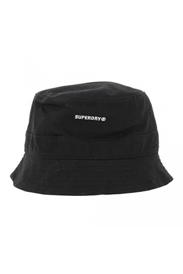 Superdry GWP Code Bucket Hat Béret, Noir, Taille Unique Femme