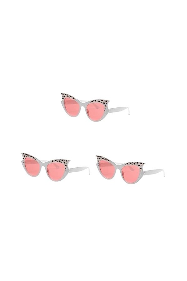 ABOOFAN 3Pcs Femmes Plage Lunettes De Soleil Femmes Lunettes De Soleil À La Mode De Luxe Mode Lunettes De Soleil Mode Ronde L