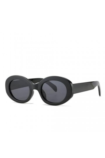 Charnières en métal Femmes Lunettes de Soleil Ovales Nuances Lunettes Femme Lunettes de Soleil marbrées Hommes, Noir Noir, Ta