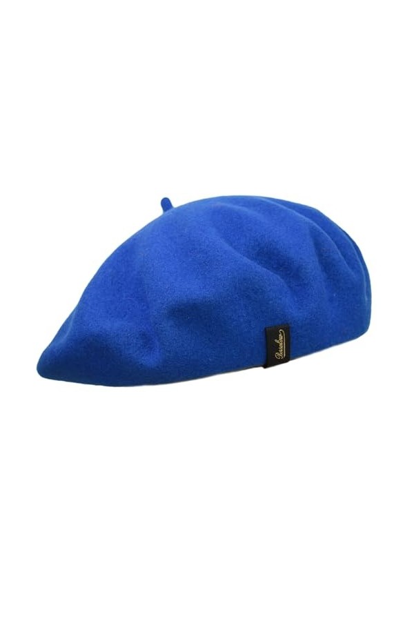 Bonnet Basque Femme | 100% Laine | Patrizia Beret | Made in Italy, bleu clair, Taille Unique