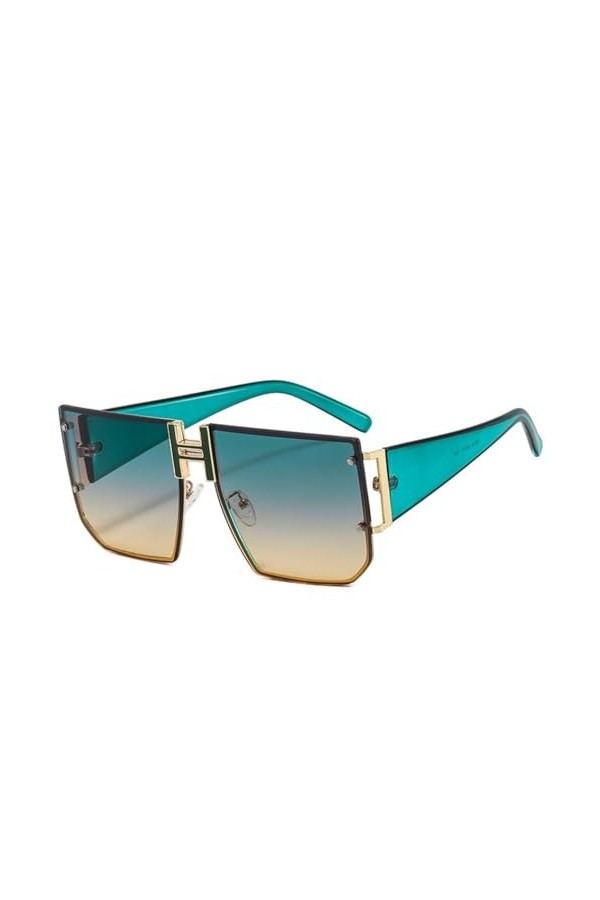 Lunettes de Soleil carrées Femmes Lunettes surdimensionnées Lunettes de Soleil rétro Lunettes pour Hommes UV400 Lunettes de S