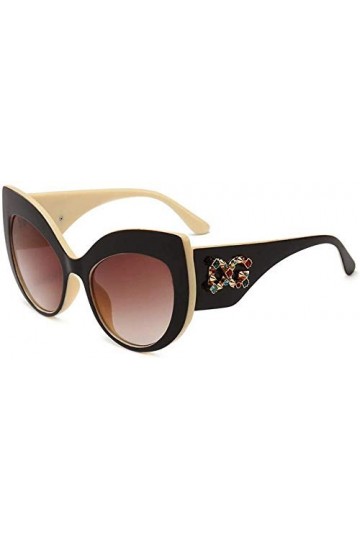 NIUASH Lunettes de Soleil polarisées Mode Lunettes de Soleil Yeux de Chat Femmes Diamant Cadre dégradé Dames Lunettes de Sole